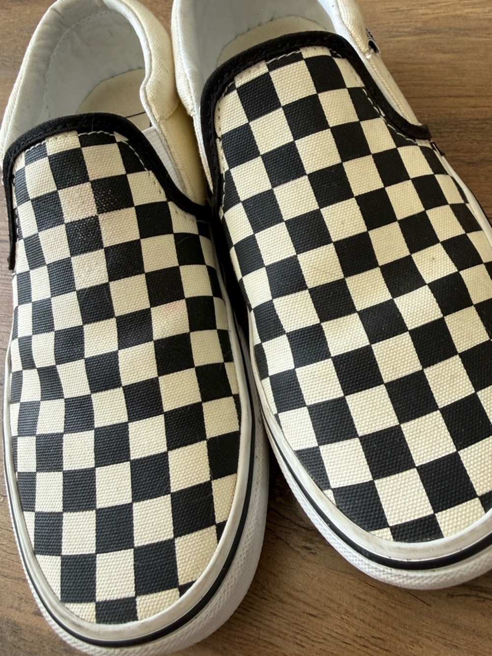 Vans Slip-On Checkerboard Sneakers - Black & White - Picture 2 of 7
